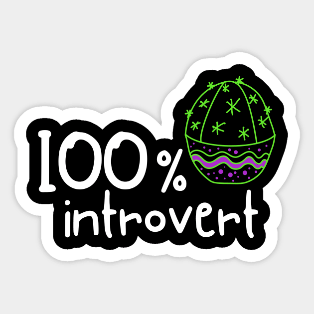 Cactus Introvert Love Cute Happy Motivational Inspirational Fun Funny Birthday Gift Sticker by EpsilonEridani